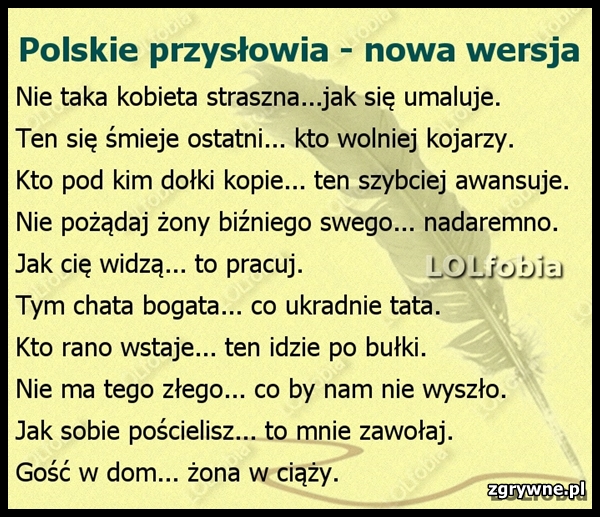 Polskie przysłowia - nowa wersja